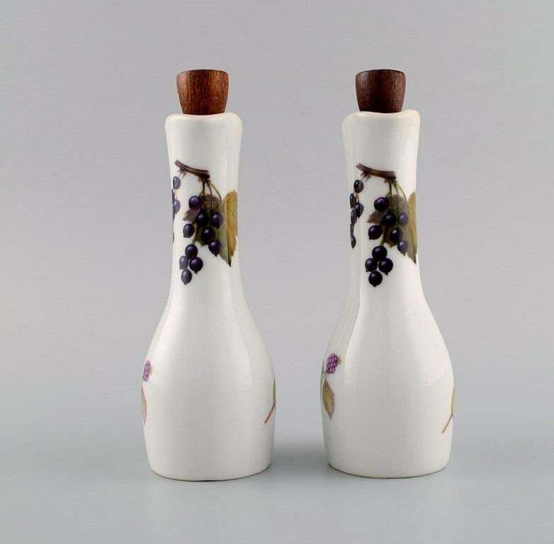 Royal Worcester, England. Evesham Oil / Vinegar Set In Porcelain photo for sale