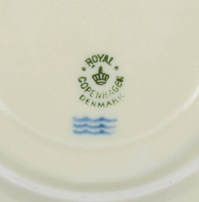 Nine Pairs Of Royal Copenhagen Cream Coloured Bouillon Cups With Saucers photo 597.0