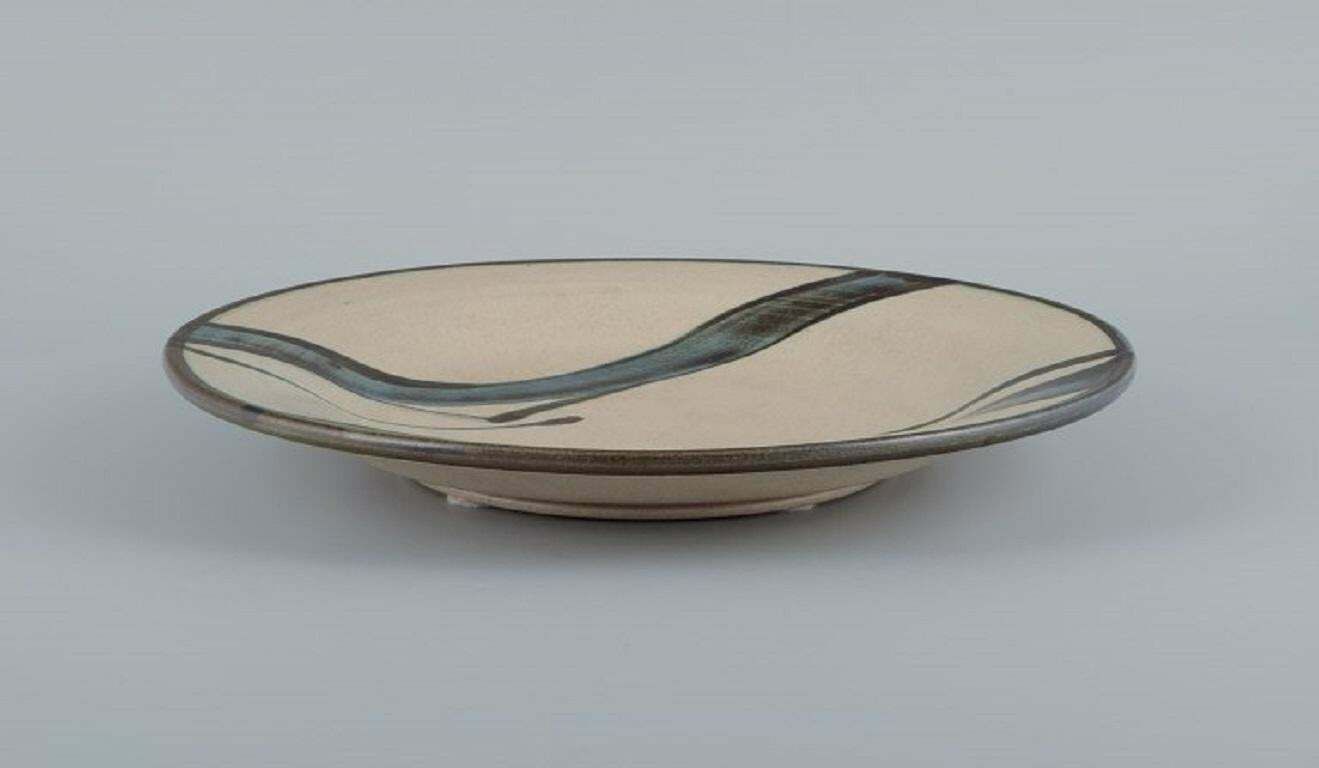 Kähler, Hak. Round Dish In Glazed Stoneware In Beautiful Light And Blue Shades. photo furniture