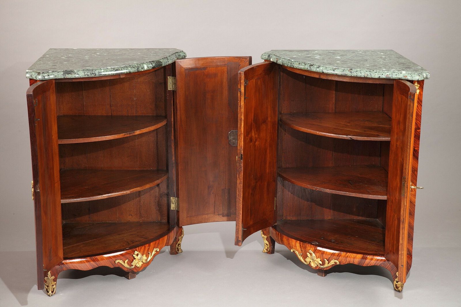 Pair Of Louis XV Corner Tables Stamped Jean Lapie, 18th Century photo 12000.0