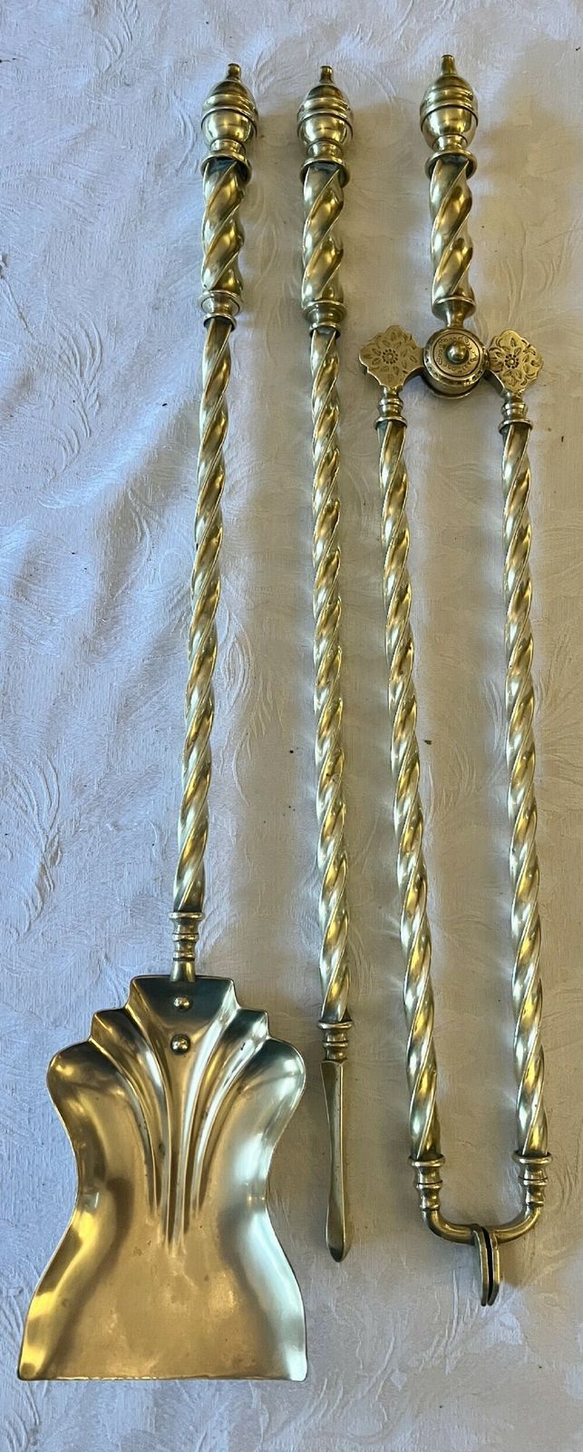 Victorian Brass Fender And Brass Fire Irons photo furniture