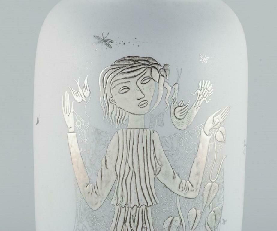 Stig Lindberg For Gustavsberg, Sweden. Large "Grazia" Ceramic Vase, Mid 20th C. photo for sale