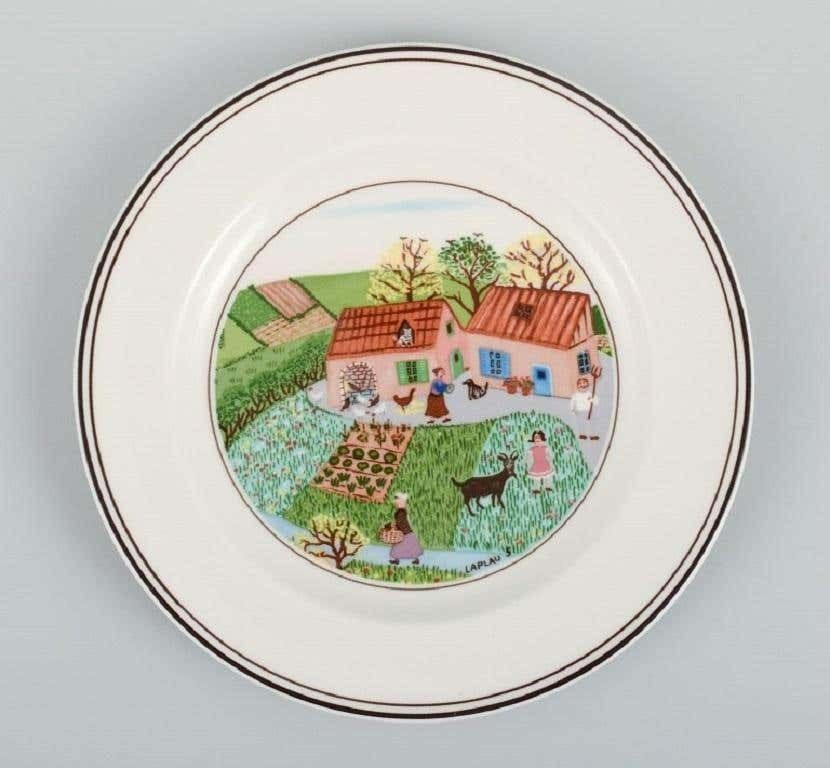 Villeroy & Boch, Design Gérard Laplau, Set Of Six Porcelain Plates photo vinterior