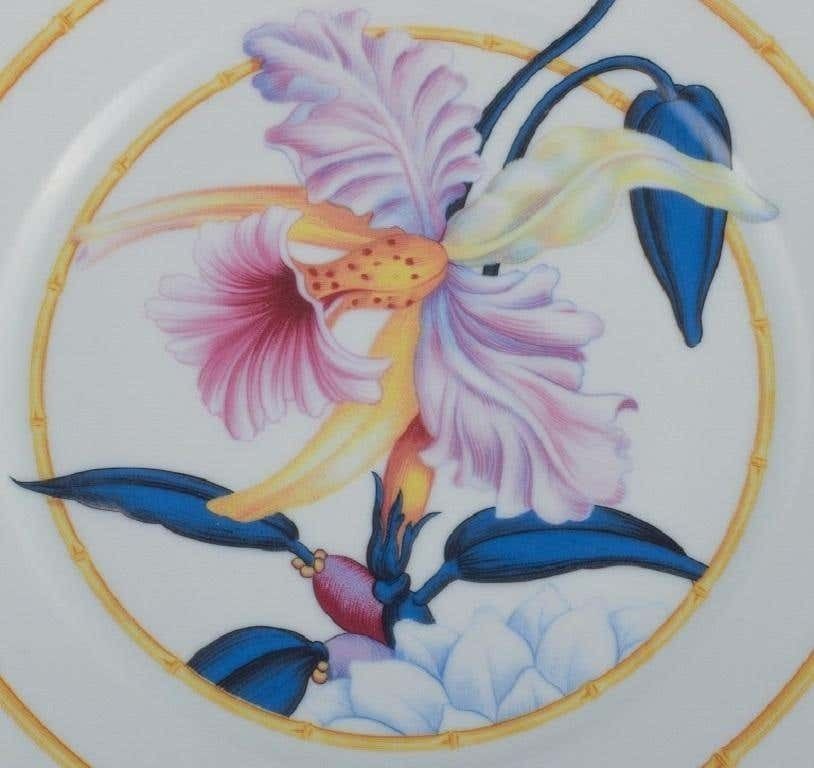 Porcelaine De Paris Aurore Tropicale Two Coffee Cups And A Plate, Limoges photo buy