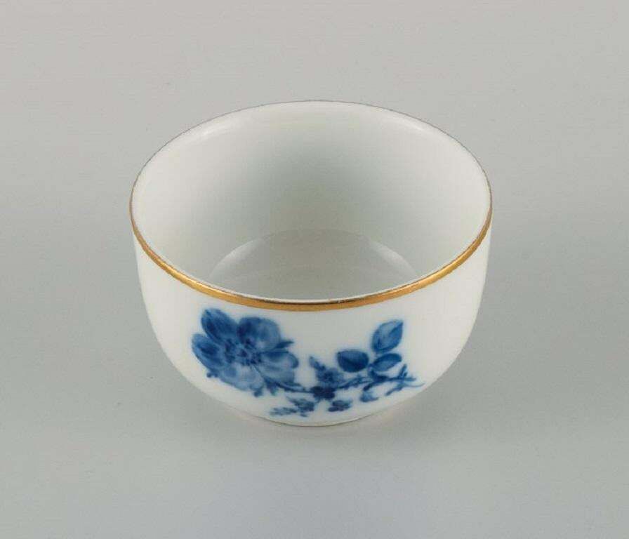 Meissen, Two Bowls Hand Painted With Blue Flowers And Gold Rim. Late 19th C. photo Home Decor