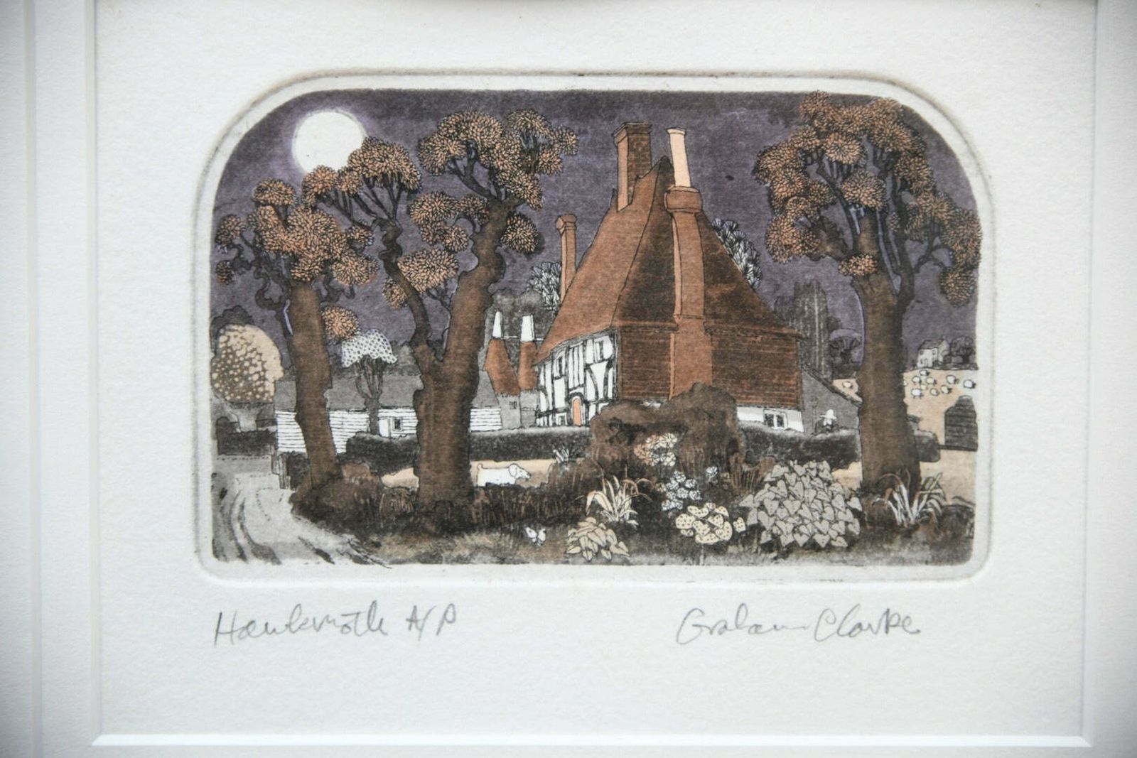 photo furniture Graham Clarke Etchings Borage & Hawkermoth Artist Proof