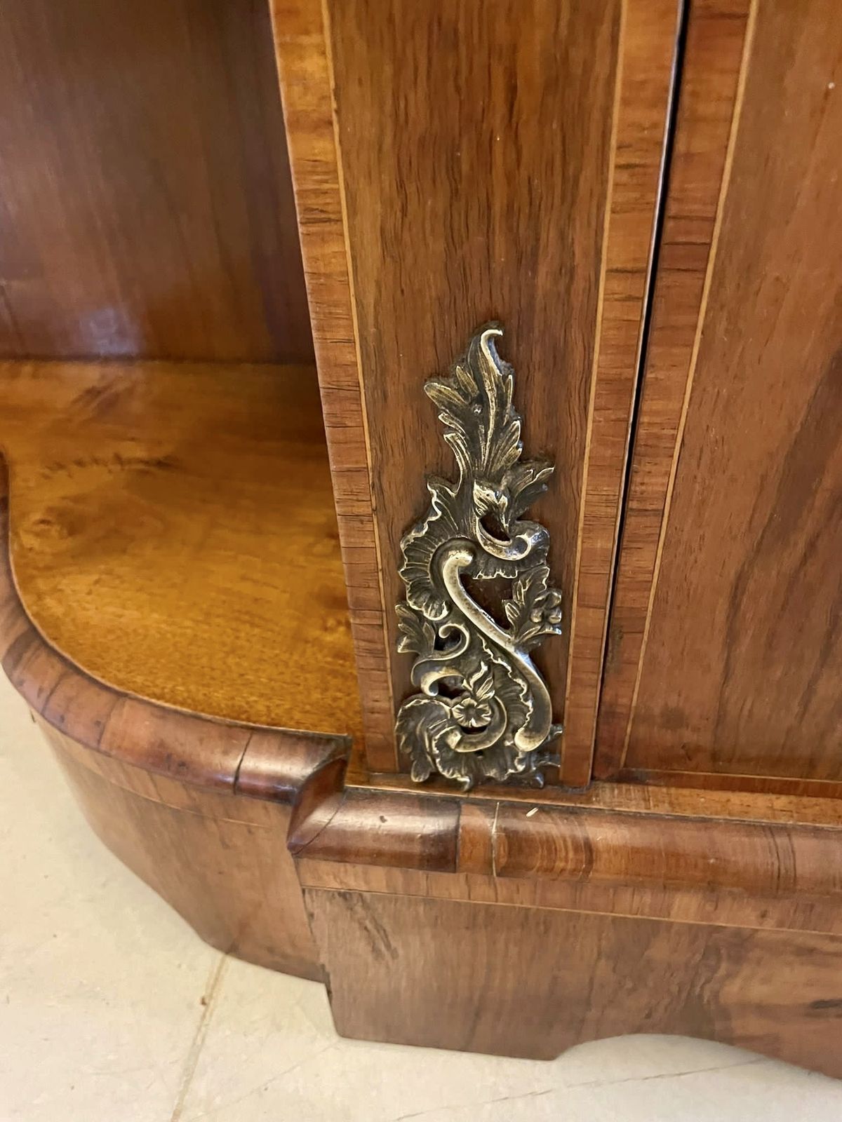 Fine Quality Antique Burr Walnut And Ormolu Credenza/Sideboard photo 4695.0