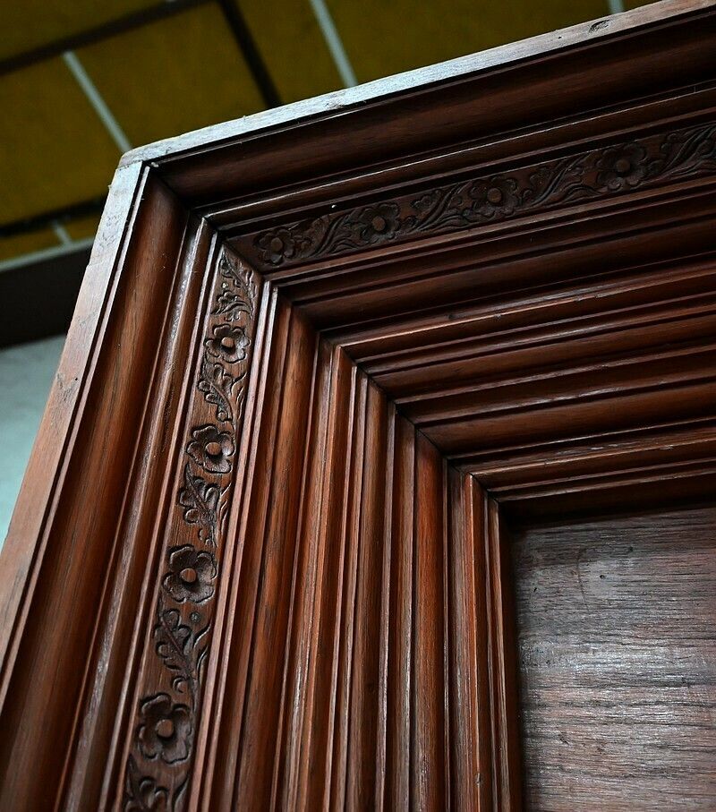 Rare Indian Teak Doors, Louis XIV Style, Pondichery, 19th Century photo Home Fixtures