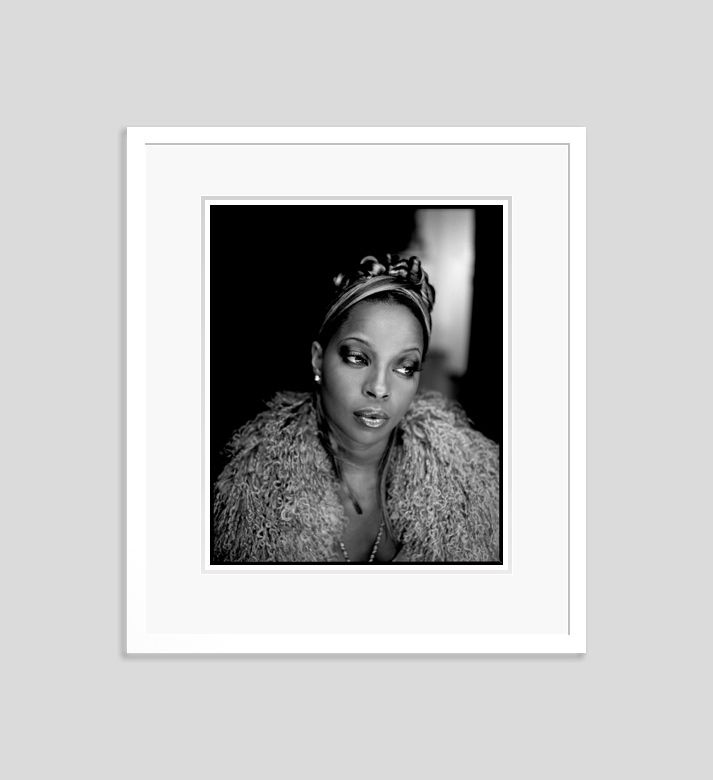 'Mary J Blige' Kevin Westenberg Signed Limited Edition Framed In White