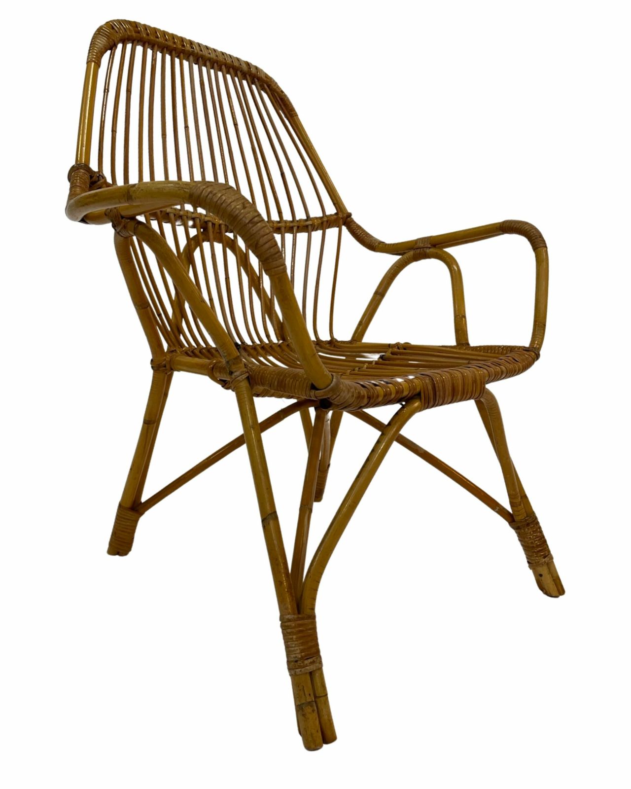 Rattan Easy Chair By Dirk Van Sliedregt Rohe Noordwolde 1960 In The Netherlands photo furniture