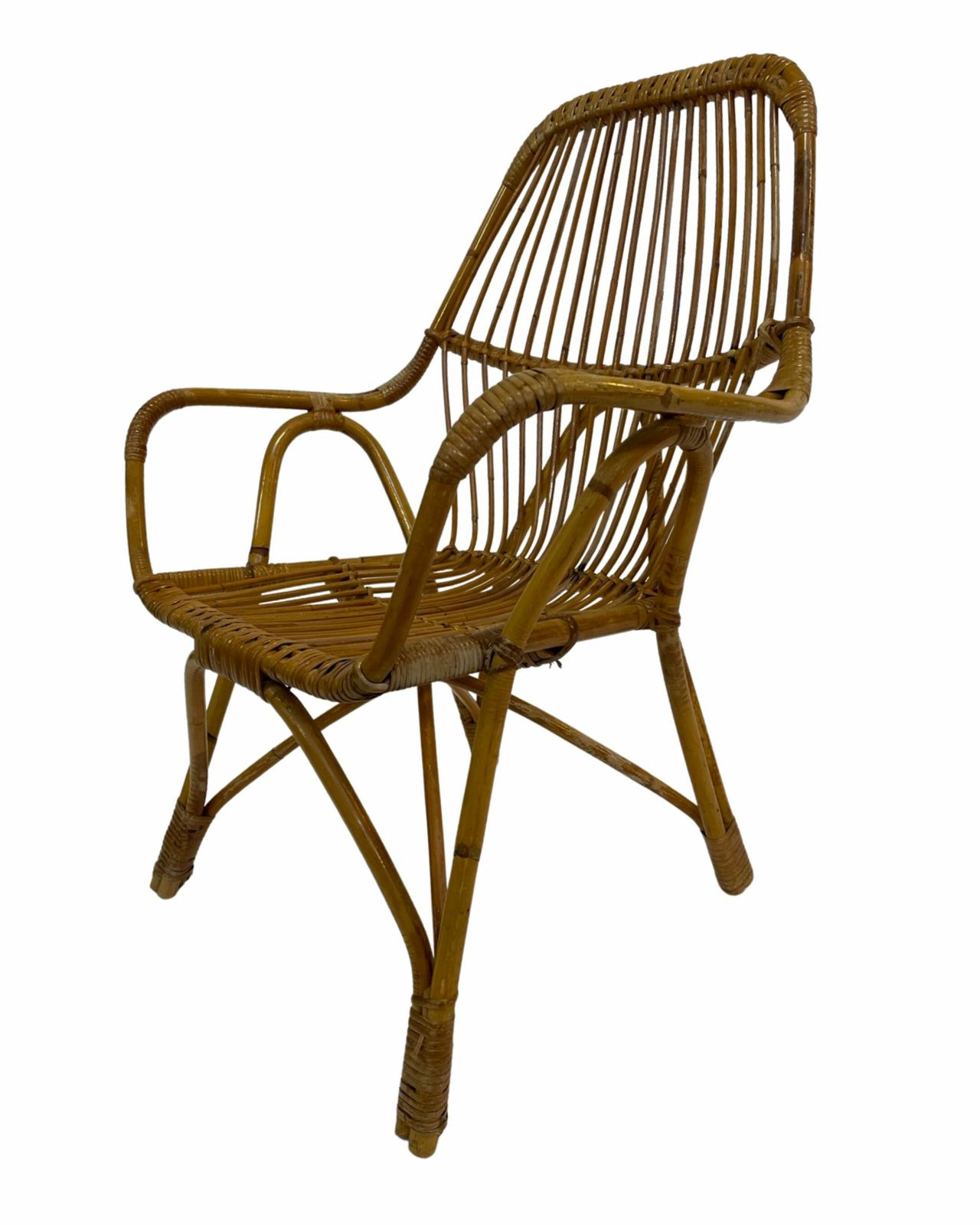 Rattan Easy Chair By Dirk Van Sliedregt Rohe Noordwolde 1960 In The Netherlands photo buy