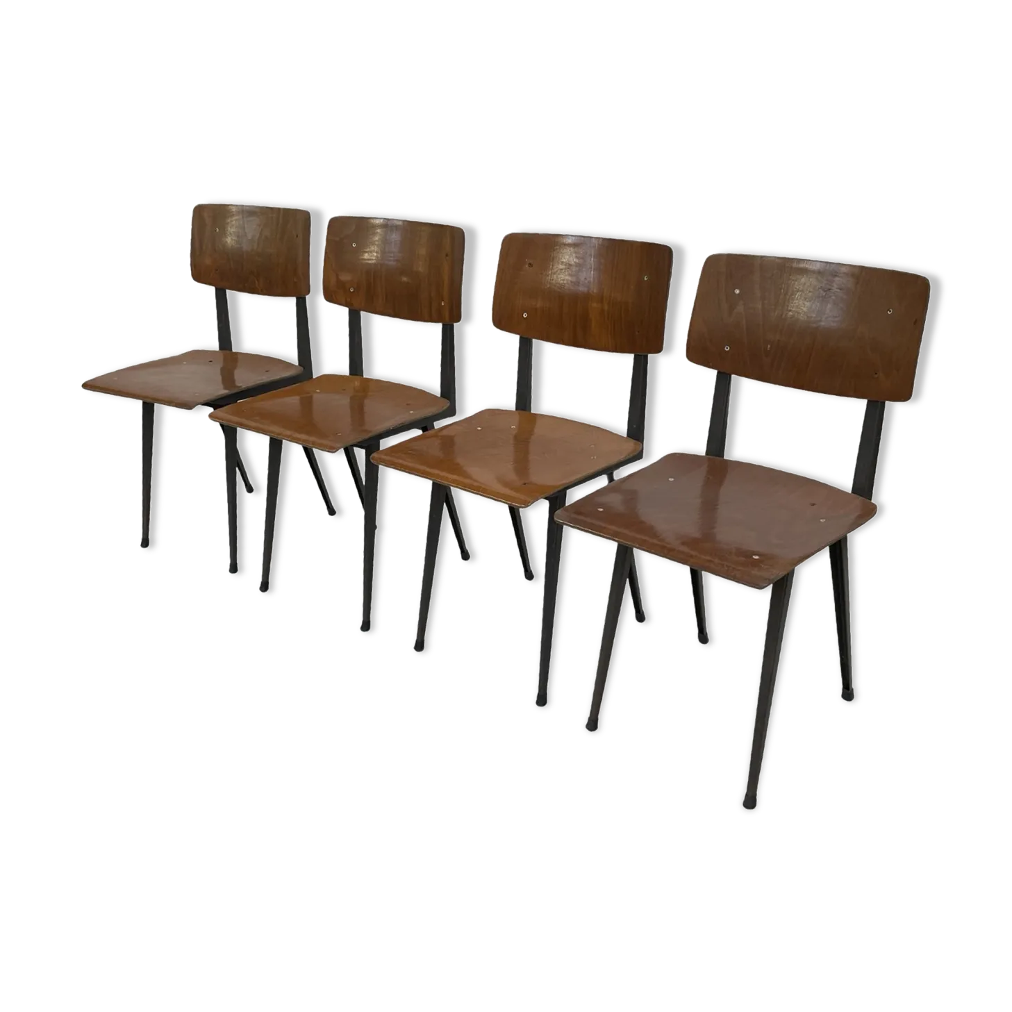Set Of 4 Marko Holland School Chairs, 1960s