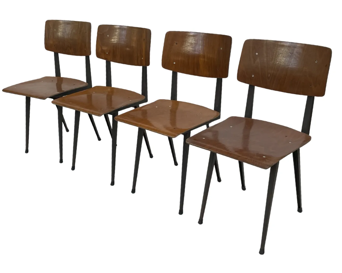 Set Of 4 Marko Holland School Chairs, 1960s photo Furniture