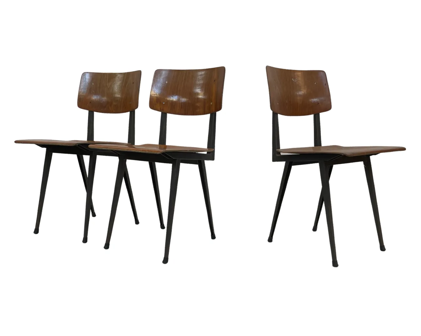 510.64 Set Of 4 Marko Holland School Chairs, 1960s photo