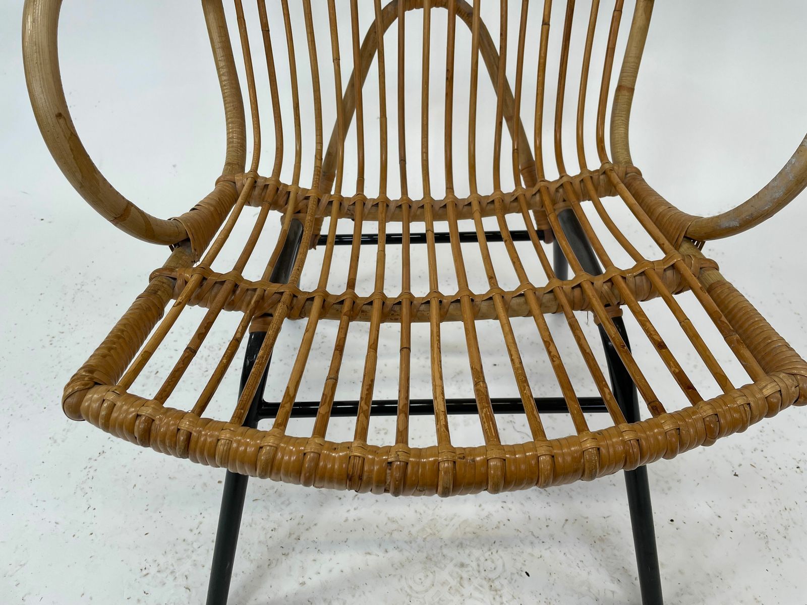 photo vintage Rattan Armchair By Dirk Van Sliedregt Rohe Noordwolde 1960 In The Netherlands