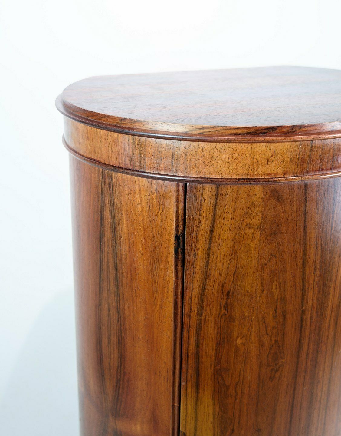 Oval Pedestal Cabinet In Rosewood Stamp No. 205 6. By Johannes Sorth For Bornholms Møbelfabrik, Nexø photo furniture