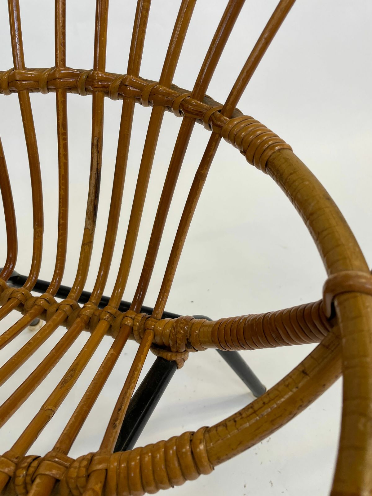 Vintage Rattan Children's Chair Rohe Noordwolde 1960s Design photo buy