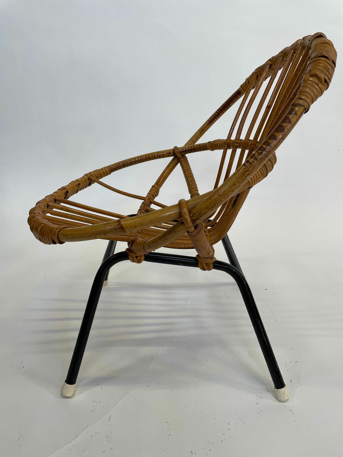 photo furniture Vintage Rattan Children's Chair Rohe Noordwolde 1960s Design