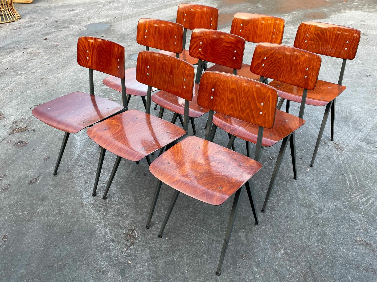 Marko Holland Industrial School Chair 60's Netherlands Design
