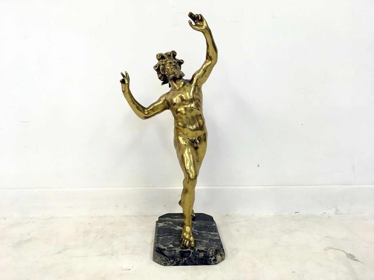 Gilt Bronze Figure Of The Dancing Faun Of Pompeii photo furniture