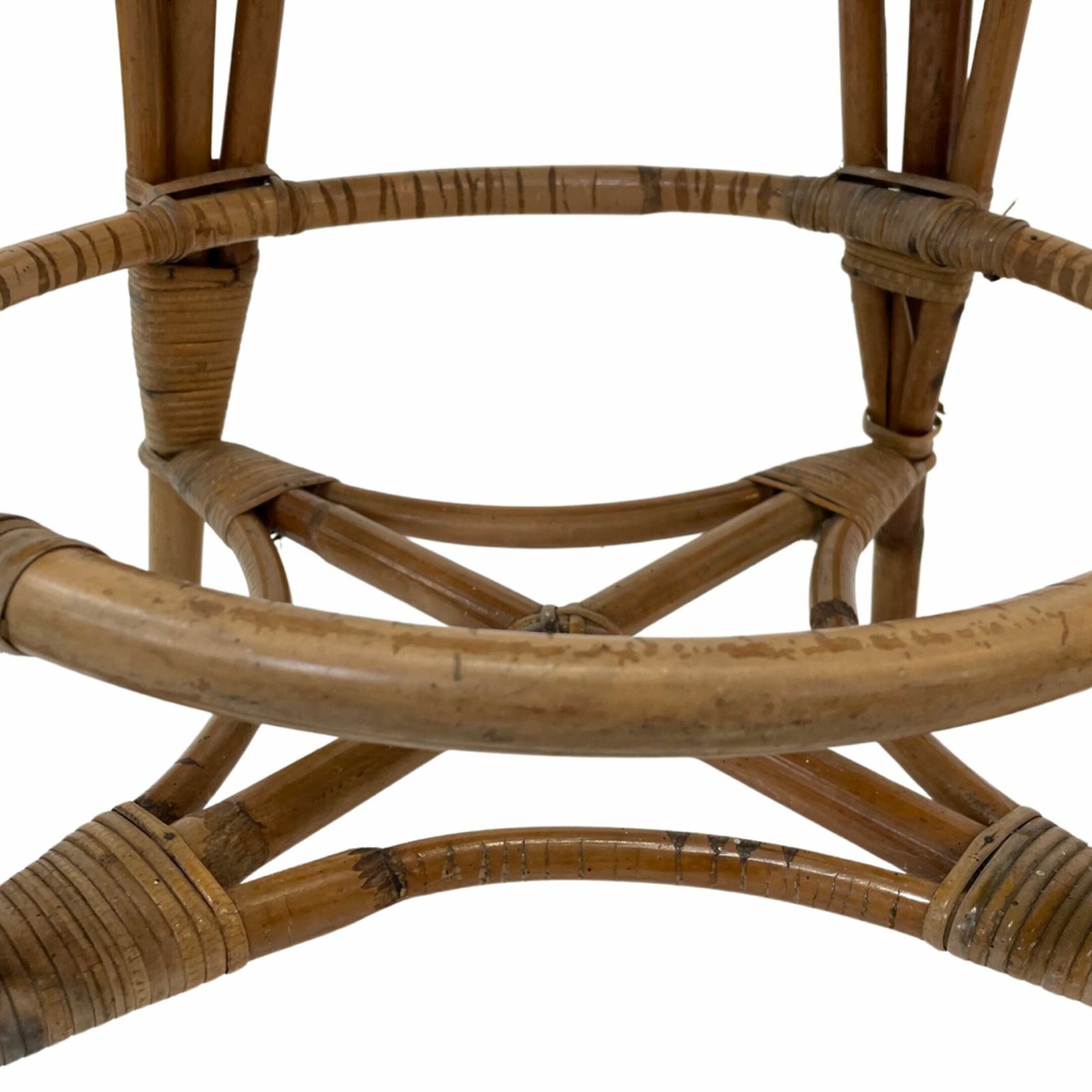 Vintage Rattan Stool From The 60s photo furniture