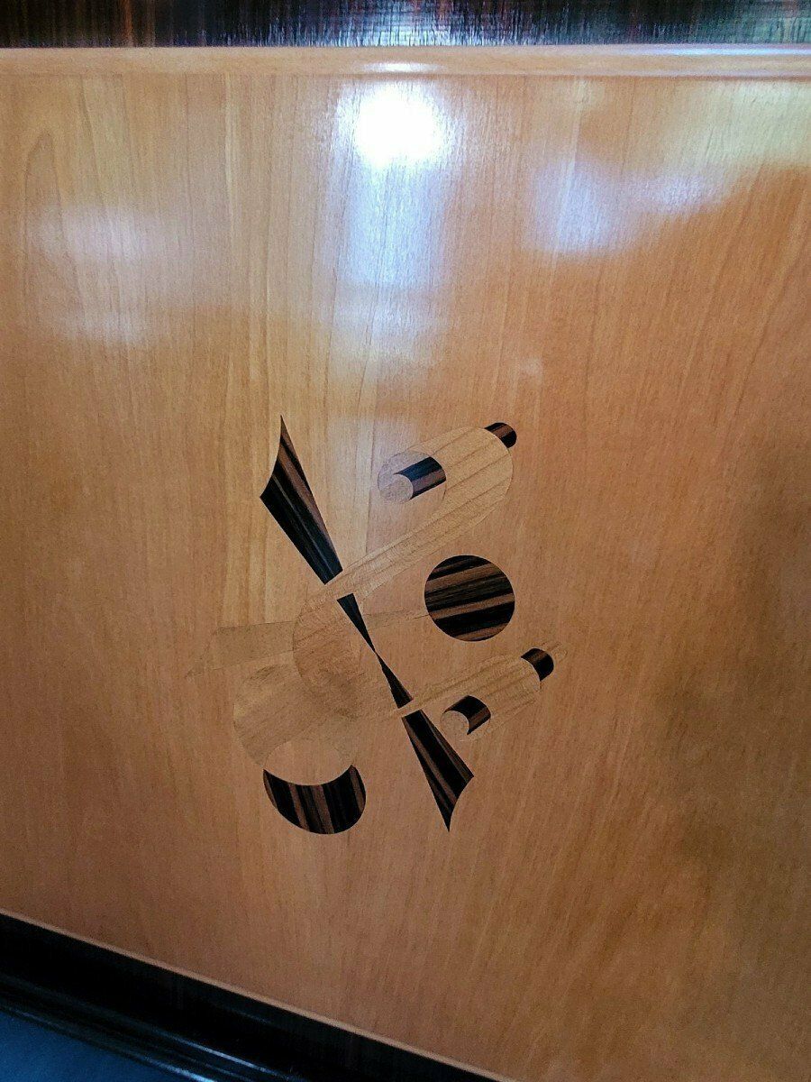 Sideboard   Bar In Exotic Wood Marquetry, 1960s photo vinterior