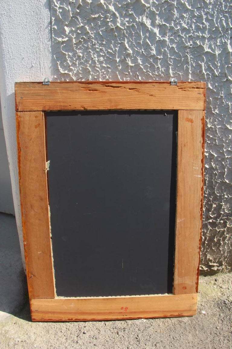 Old Bamboo Wall Mirror Italian Design Gabriella Crespi Style, 1960 Light Brown photo vinterior