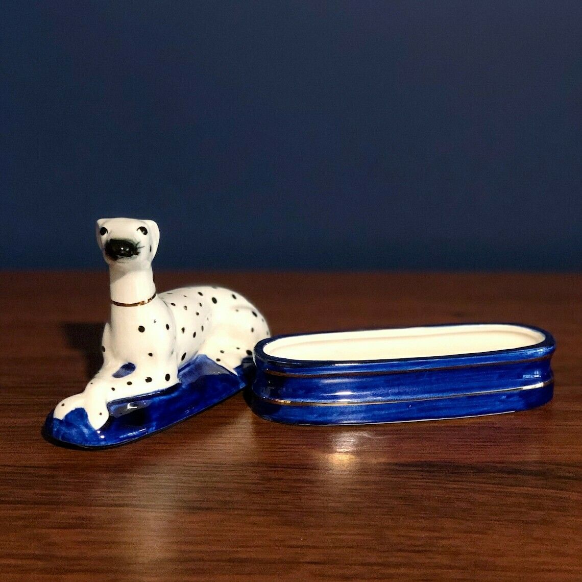 Retro Dalmatian Trinket Box By Fitz & Floyd photo vinterior