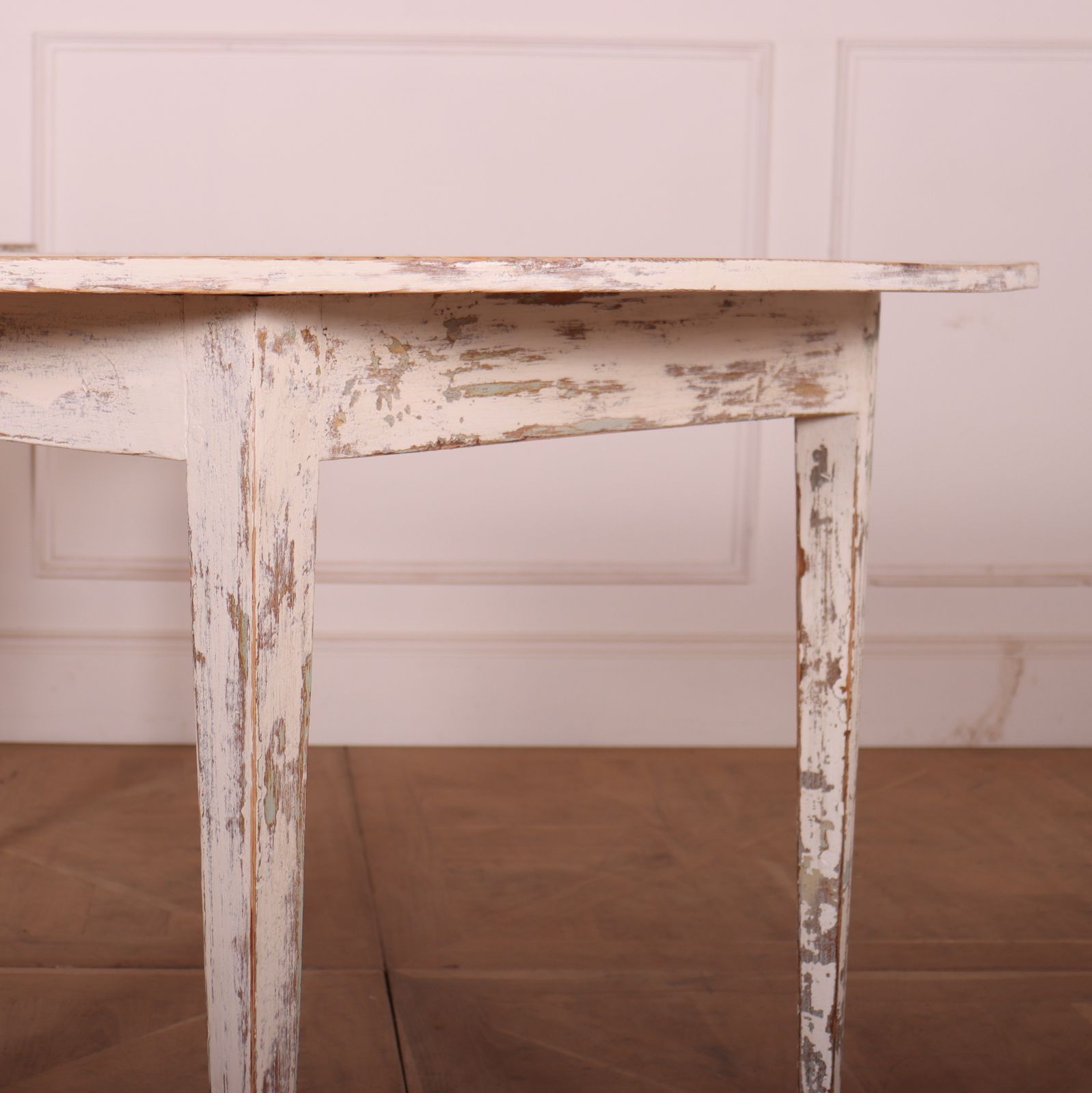 Pair Of Swedish Demi Lune Console Tables photo for sale