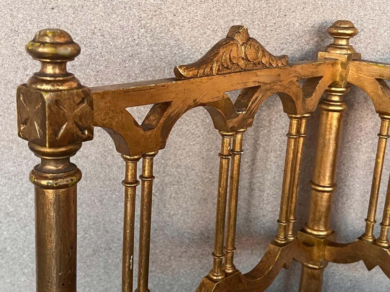 photo furniture Pair Of French Provincial Gilded Wood Corner Chairs, Circa 1900