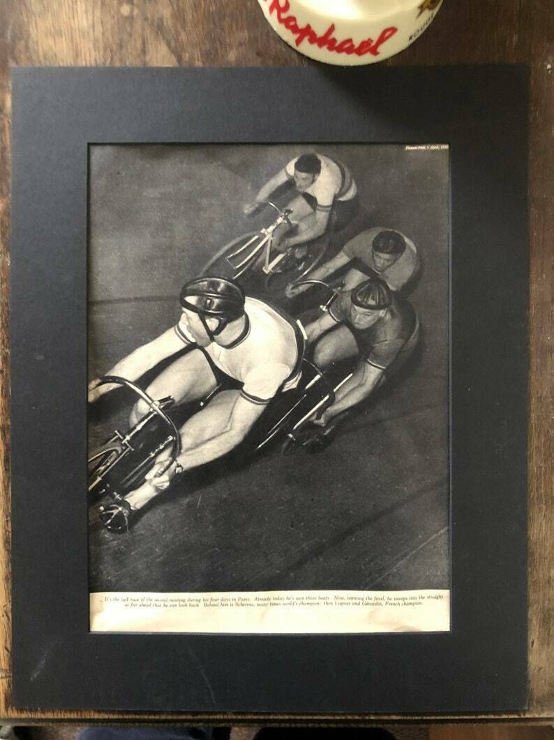 1954 Track Cycling Photo   Reg Harris photo Art