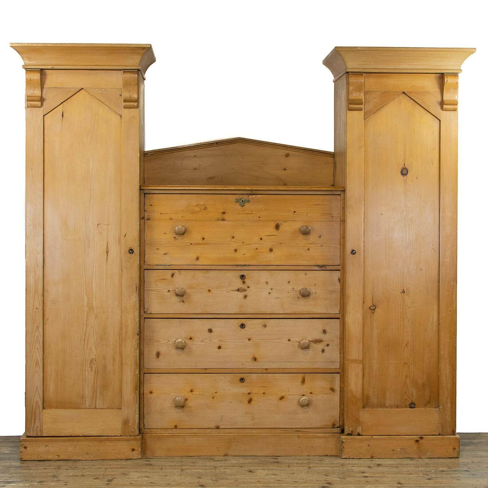 Antique Pine Compactum Wardrobe