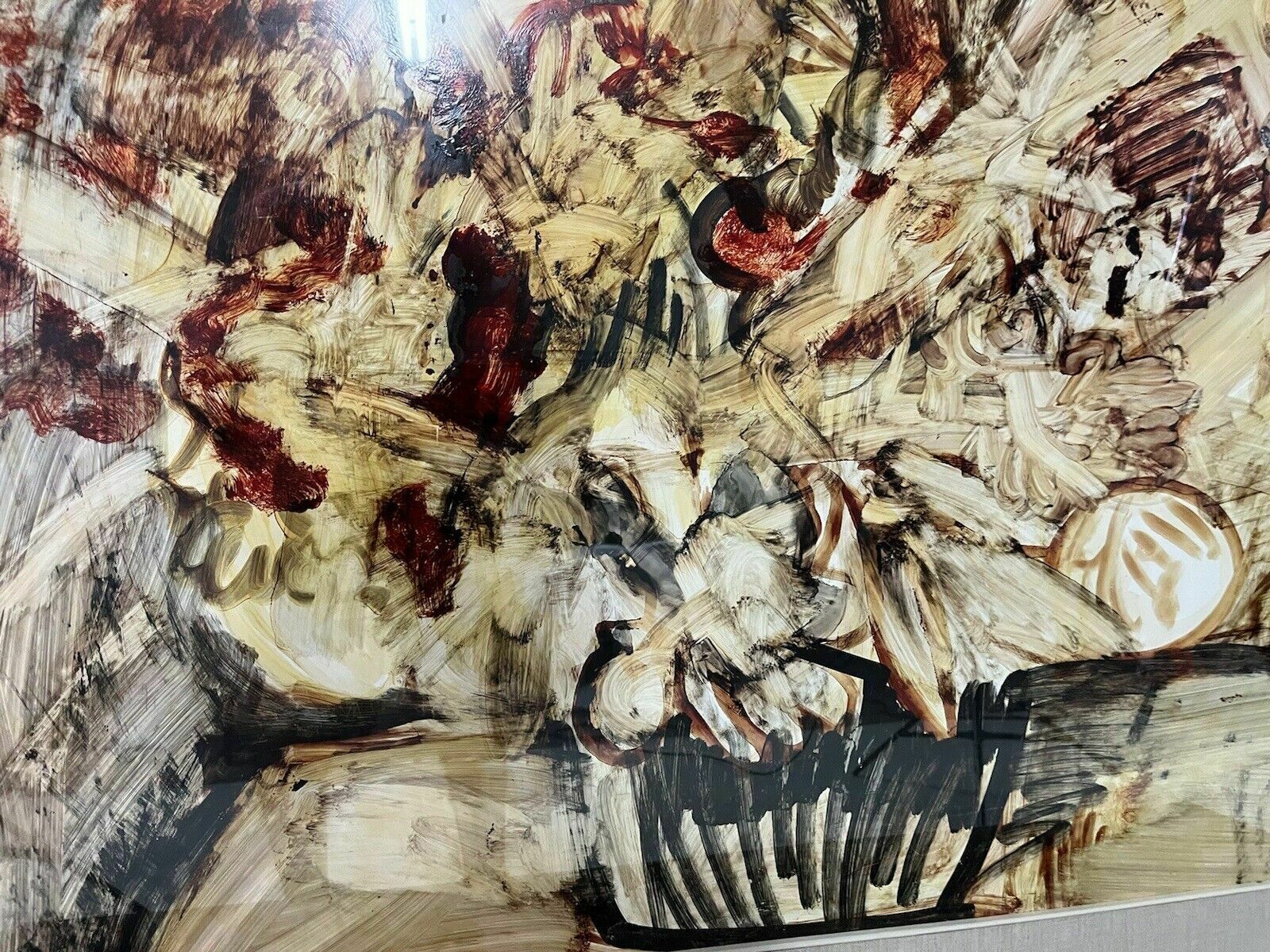 photo for sale Abstract Painting Oil On Canvas 70s Vintage Design