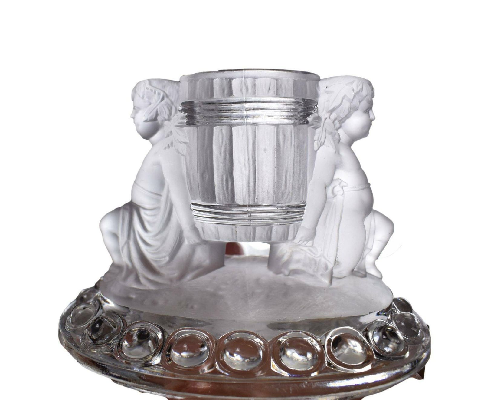 Baccarat Crystal Antique Bacchus Figurine Match Safe Toothpick Holder photo furniture