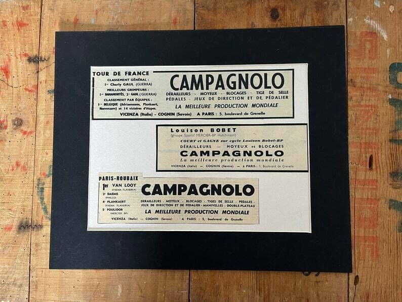 Campagnolo Original Vintage Cycling Print 1960s photo vinterior