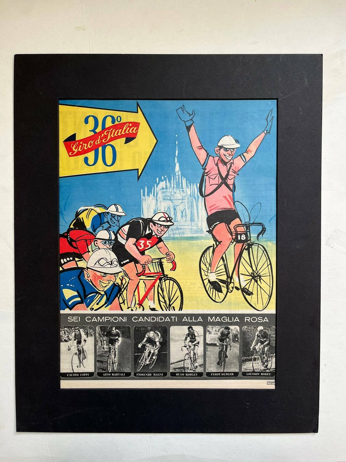 Fausto Coppi / Bianchi Original Vintage Cycling Print 1953 Giro D’italia photo buy