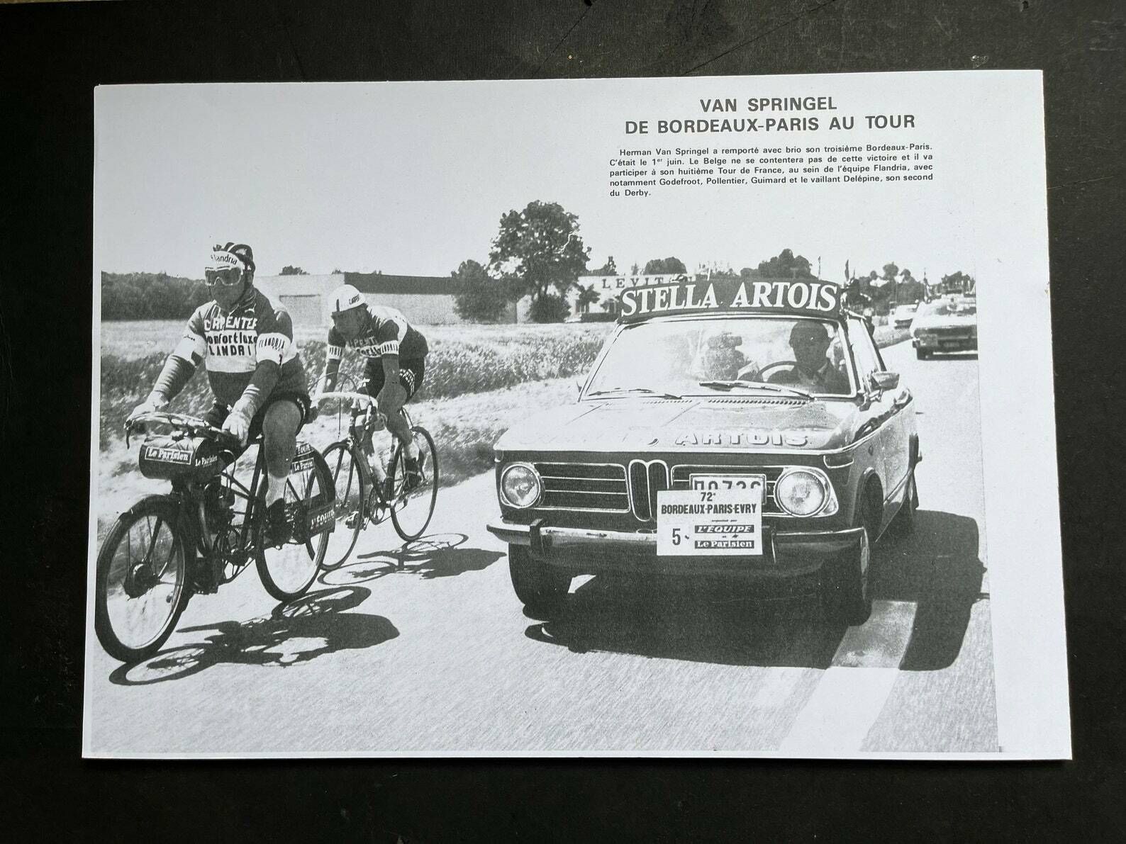 Vintage Tour De France Cycling Print 1975 photo vinterior