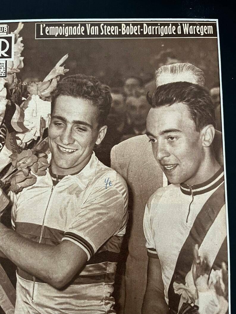 Original Roger Rivière St Raphael Pista Cycling Print 1957 photo 66.0