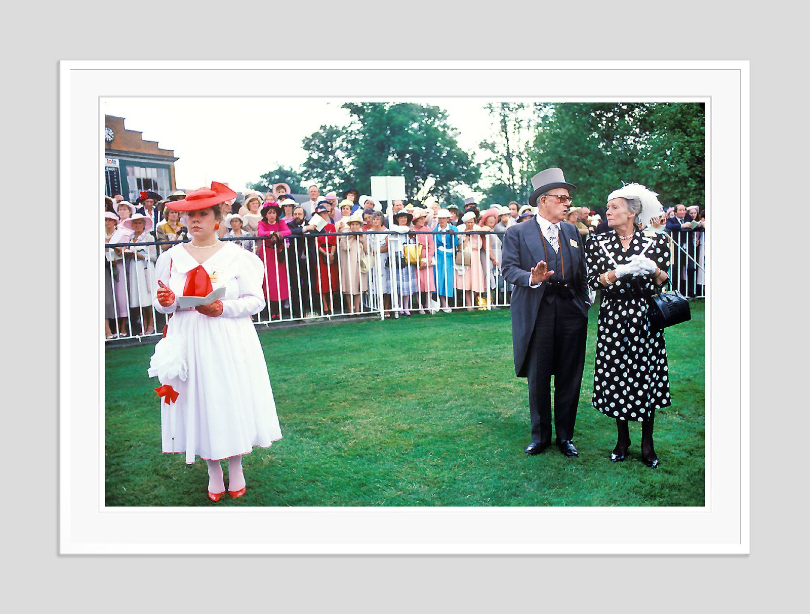 'Royal Ascot Fashion' Homer Sykes Framed In White