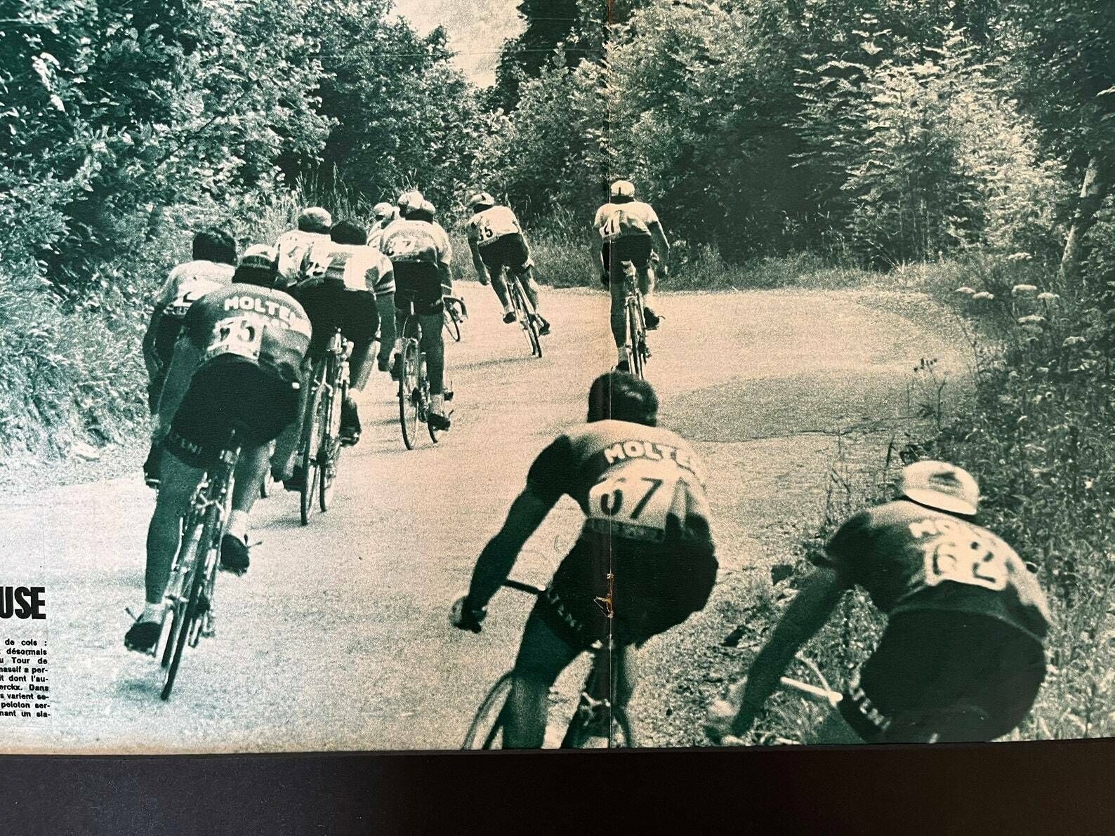 Eddy Merckx Tour De France Original Vintage Cycling Print 1968 photo furniture