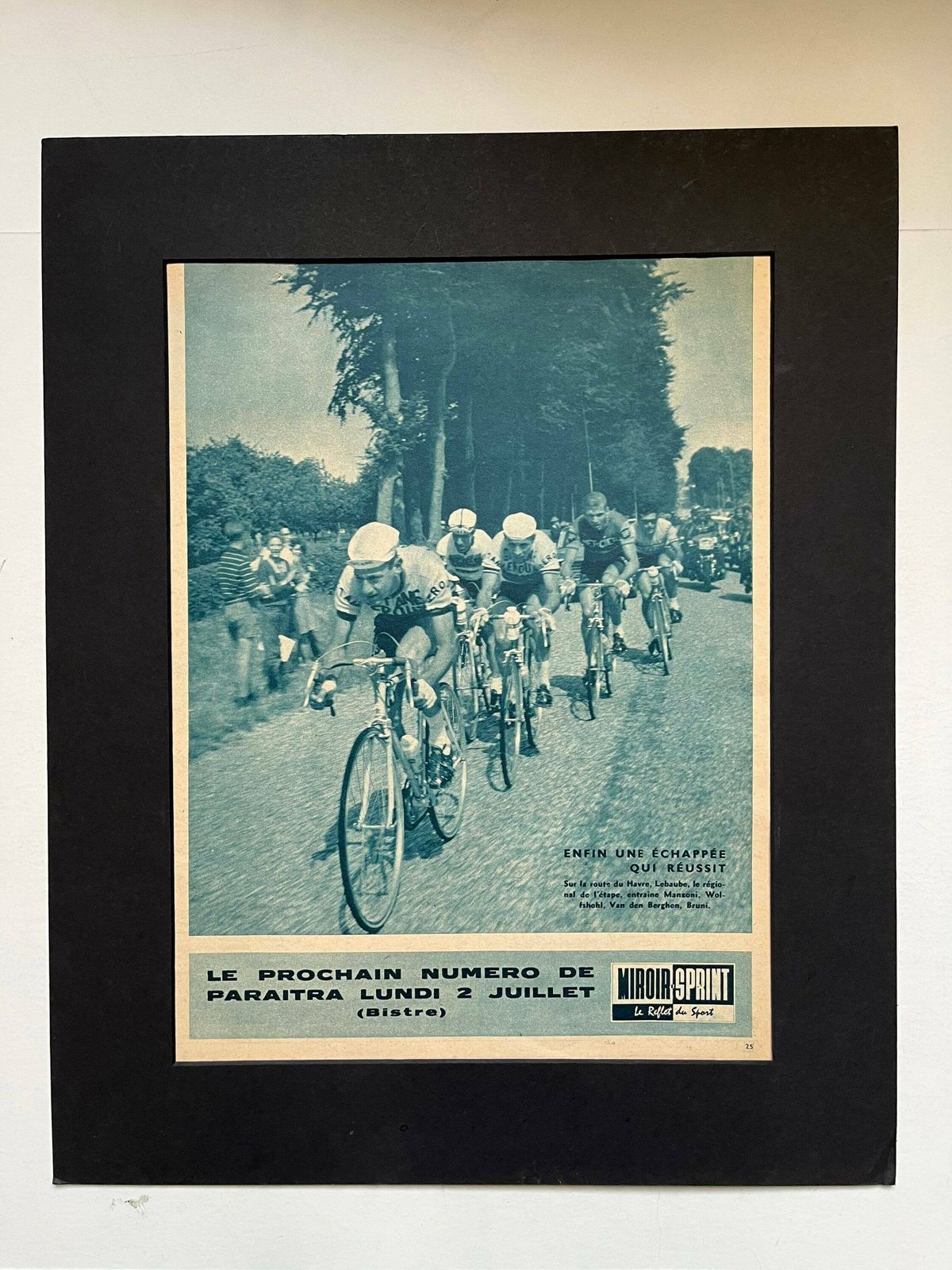 Vintage Tour De France Cycling Print   1962 photo vinterior