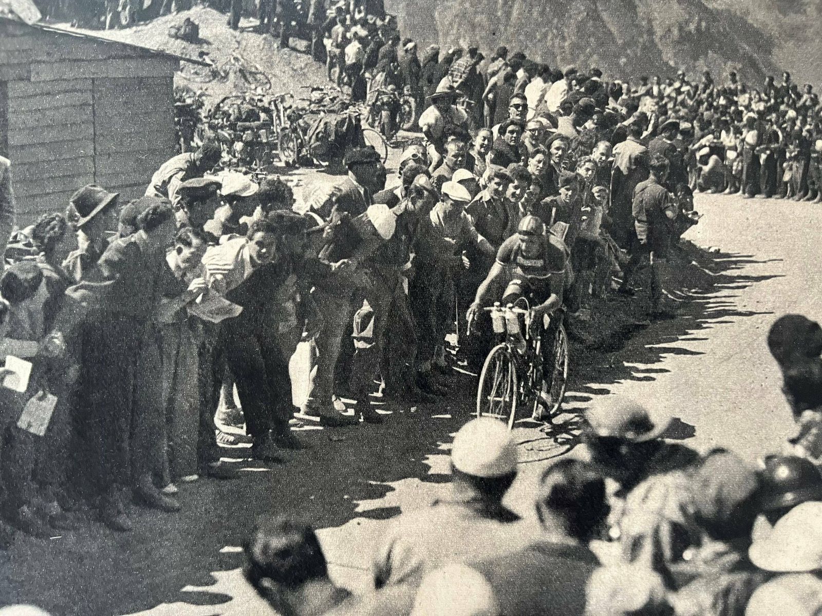 1951 Gino Bartali Vintage Tour De France Cycling Print   Tourmalet photo 76.0