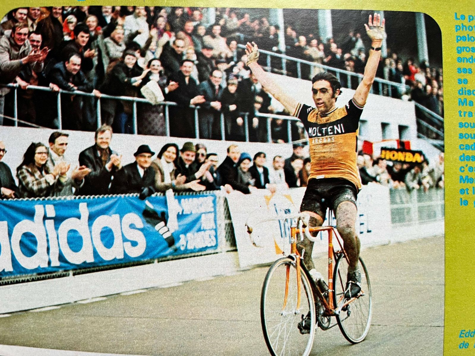 Eddy Merckx Tour De France Original Vintage Cycling Print 1973 photo for sale