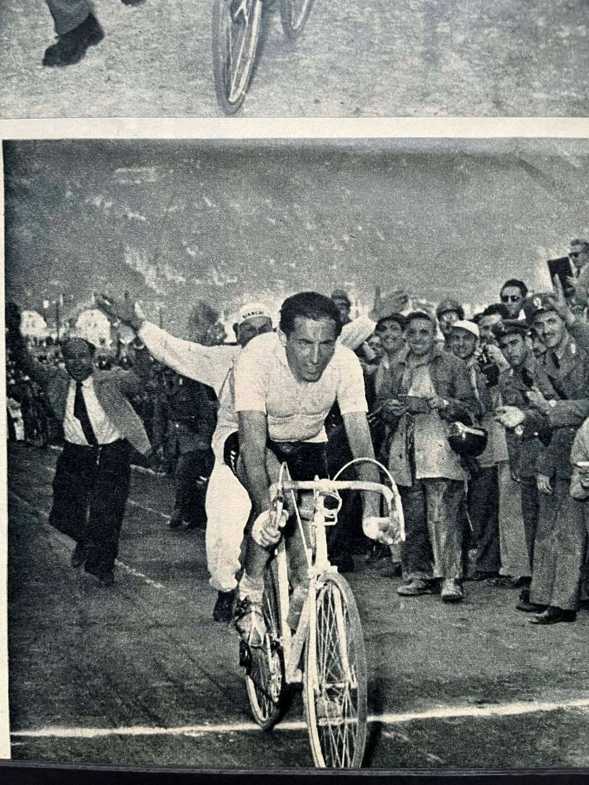 1952 Fausto Coppi Bianchi Original Vintage Cycling Print Giro D'italia photo 56.0