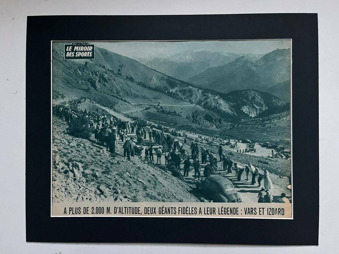 Fausto Coppi / Gino Bartali Col D’izoard Original Vintage Cycling Print 1952 Tour De France