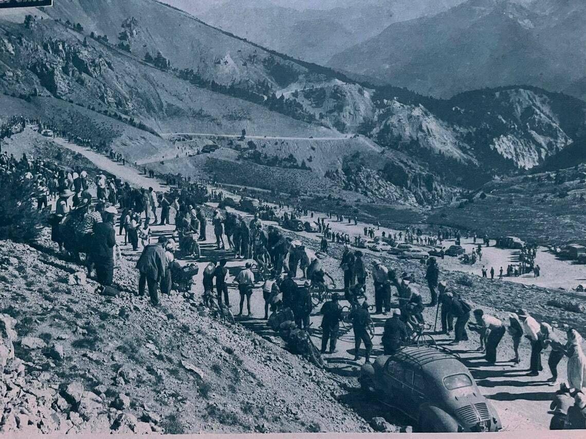 Fausto Coppi / Gino Bartali Col D’izoard Original Vintage Cycling Print 1952 Tour De France photo 76.0