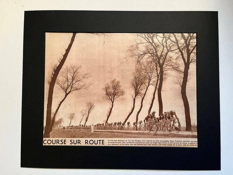 Vintage Cycling Print 1953 Tour De Flandres. photo 76.0