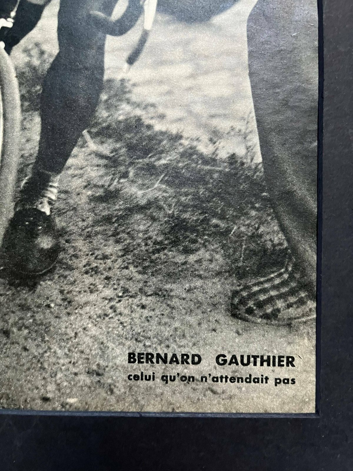 1950 Original Vintage Tour De France Cycling Print   Bernard Gauthier photo for sale
