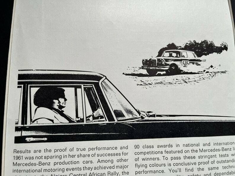 Vintage Mercedes W110 Advertising Print 1961 photo 76.0