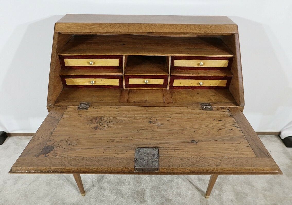 photo buy Small Bureau De Pente In Oak, Directoire Style   2nd Part Of The 19th Century